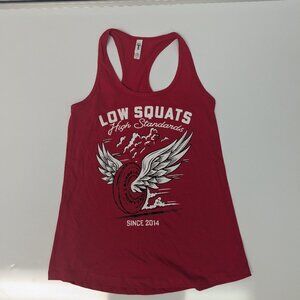 Barbells And Ponytails Racerback " Flying Weight"  Tank Top Sz M NEW